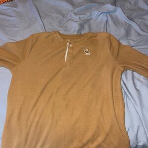 Abercrombie & Fitch Tan Henley Shirt